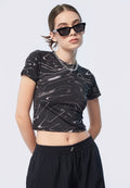 Fitted Short Sleeve Crop Top