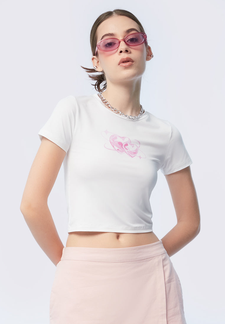Fitted Short Sleeve Crop Top