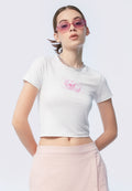 Fitted Short Sleeve Crop Top