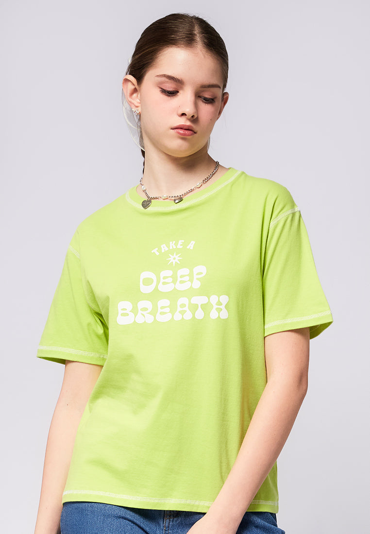 Oversized Contrast Graphic T-Shirt
