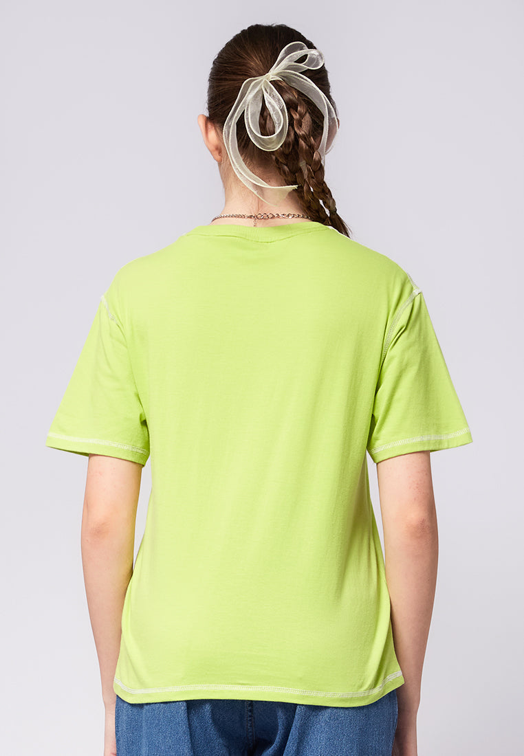 Oversized Contrast Graphic T-Shirt