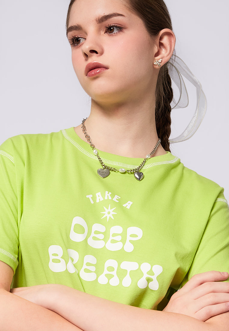Oversized Contrast Graphic T-Shirt