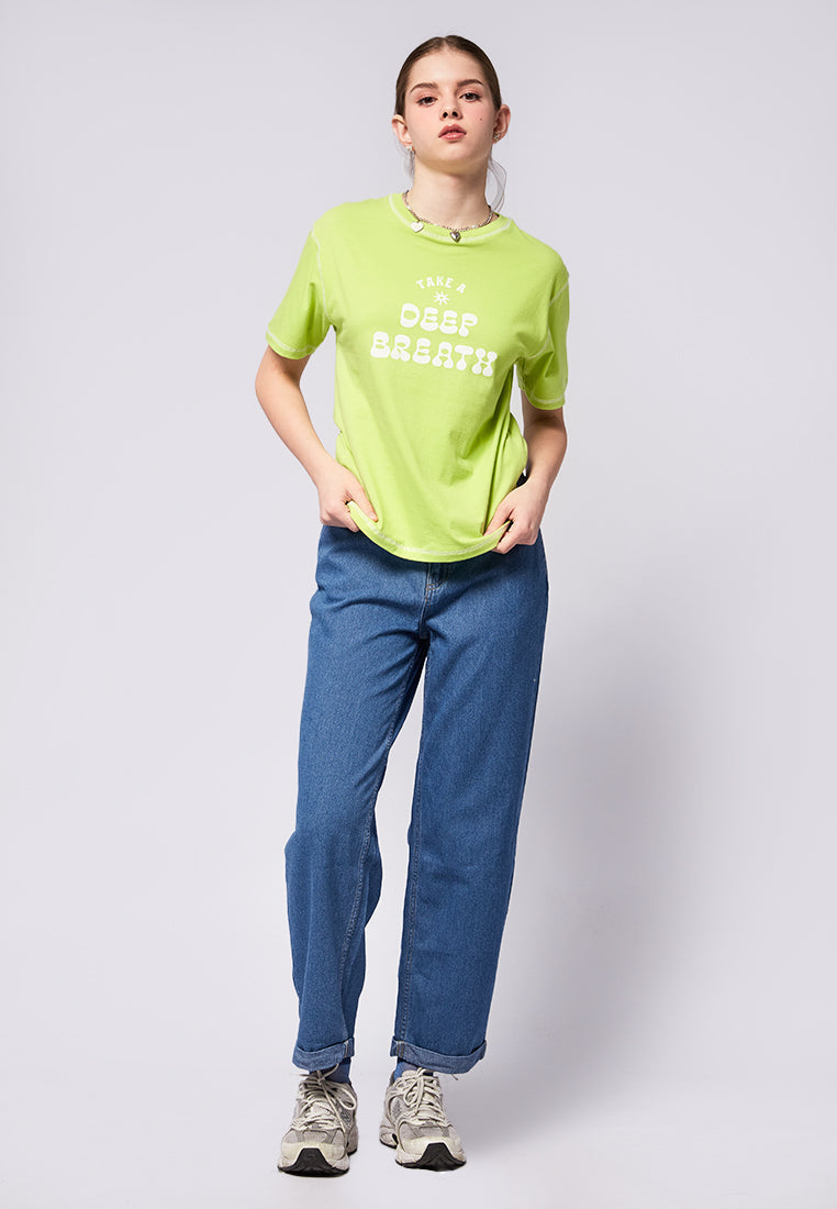 Oversized Contrast Graphic T-Shirt