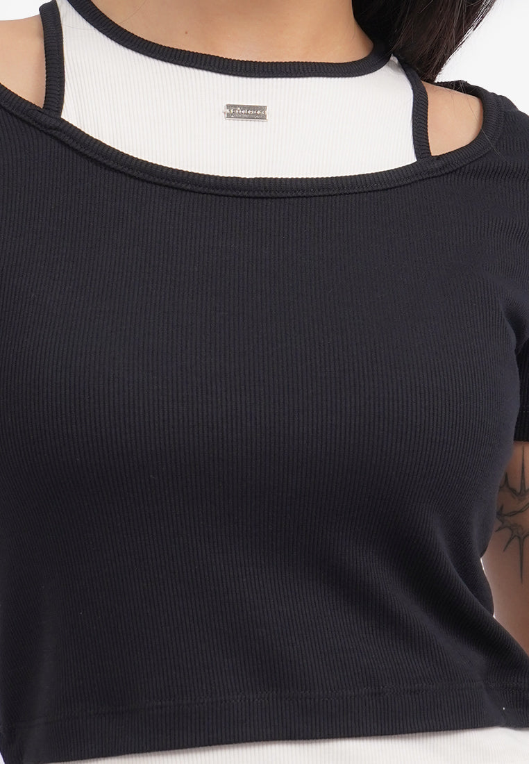 Double Layer Short Sleeve Top