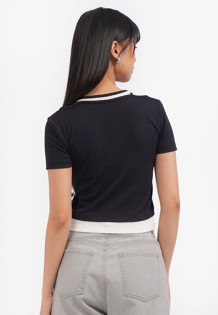 Double Layer Short Sleeve Top