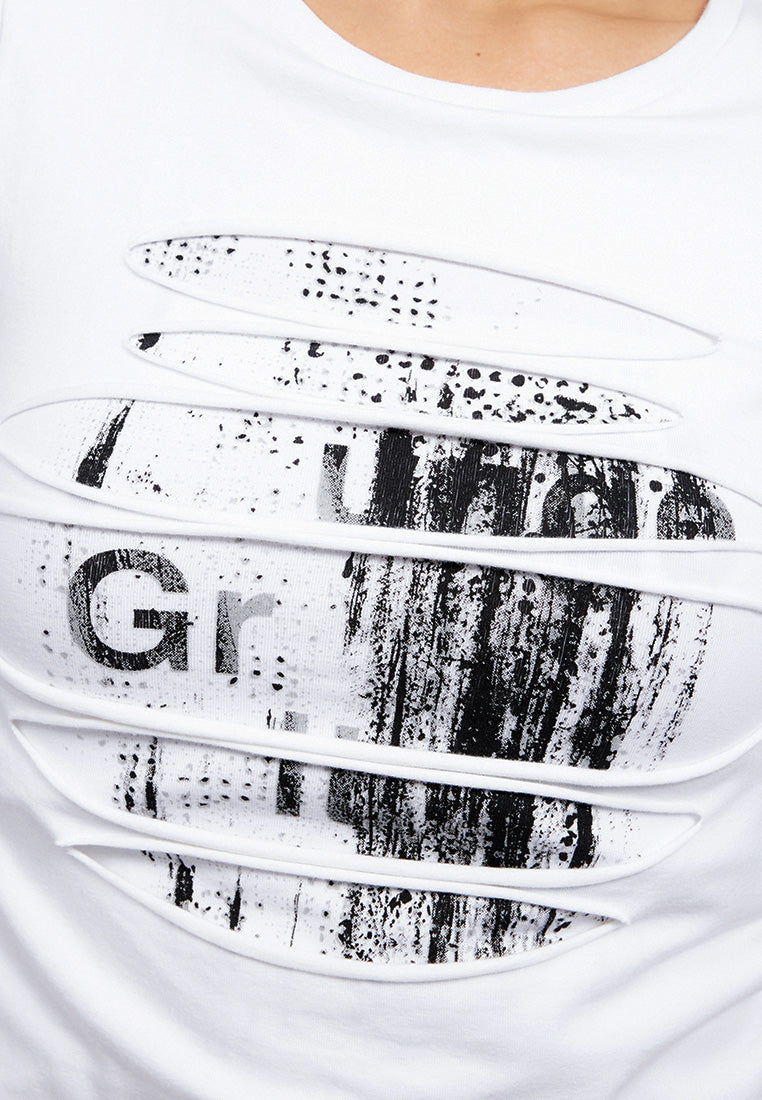 Double Layer Slicing T-Shirt