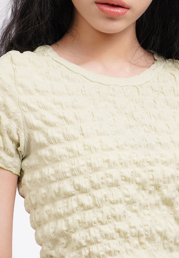 Short Sleeve Textured T-Shirt Sage