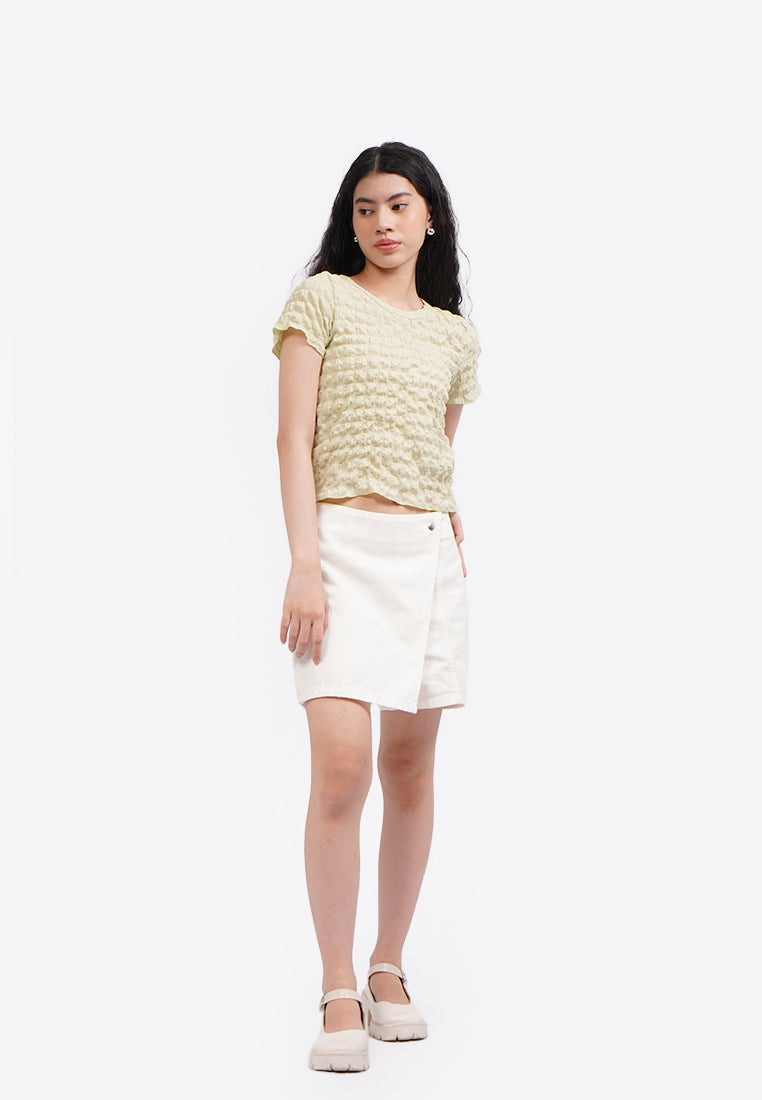 Short Sleeve Textured T-Shirt Sage