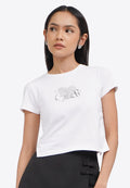 Side Drawstring Grahic T-Shirt Off White