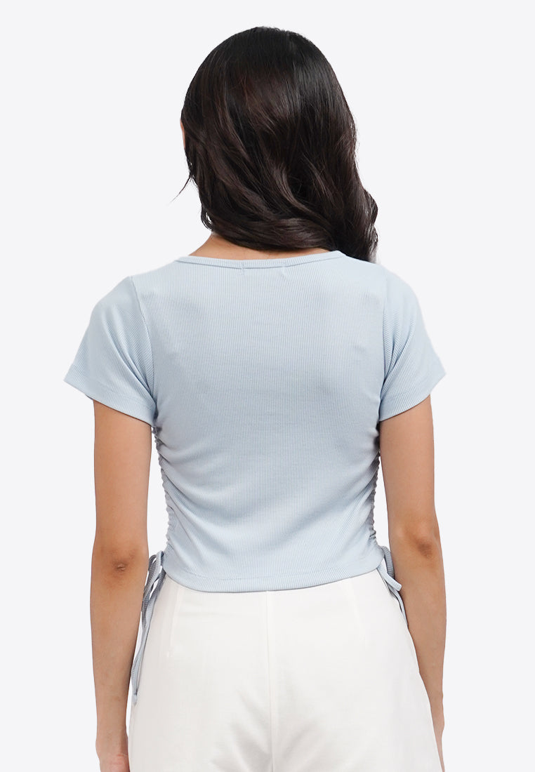 Button Up Top with Drawstring