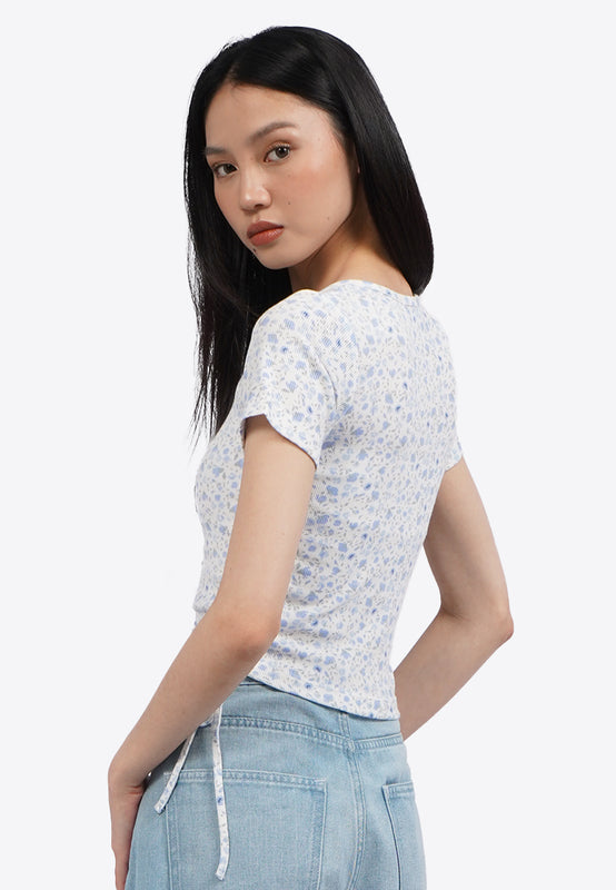 Button Up Top with Side Drawstring