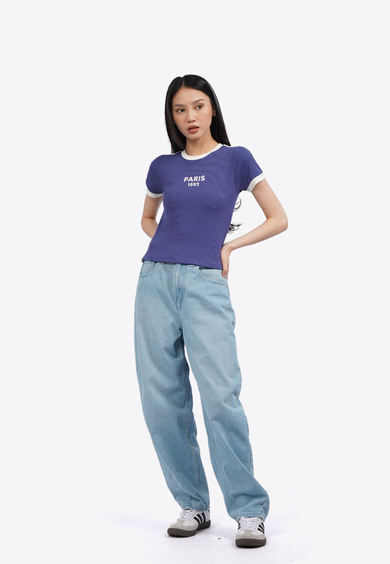 Short Sleeve Graphic Fitted T-Shirt