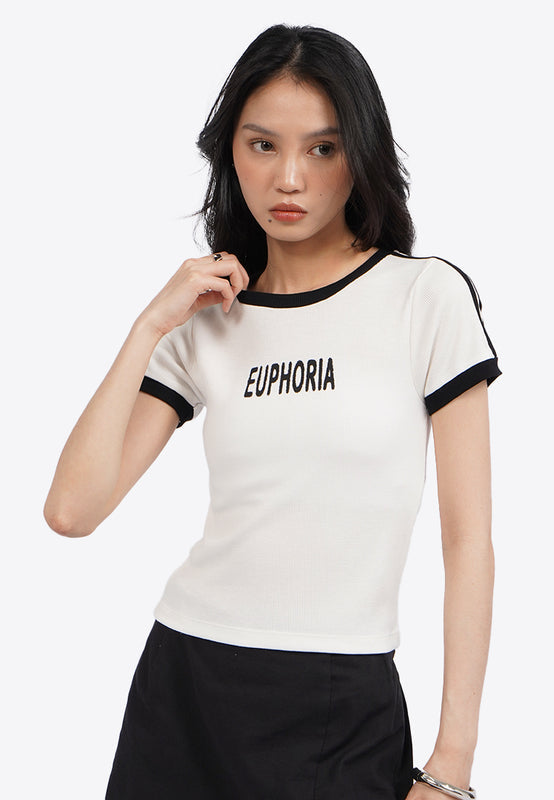 Short Sleeve Graphic Fitted T-Shirt