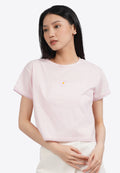 Lace Trim Short Sleeve Graphic T-Shirt