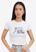 Round Hem Fitted Graphic Tee