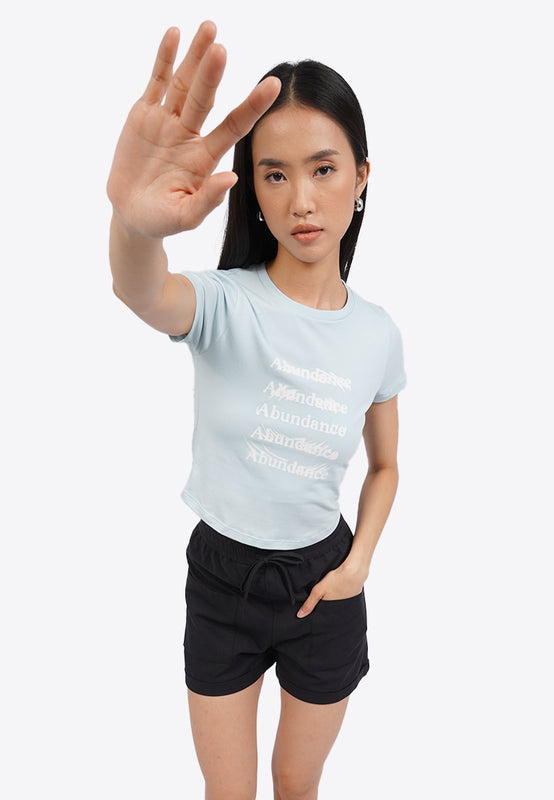 Round Hem Fitted Graphic Tee