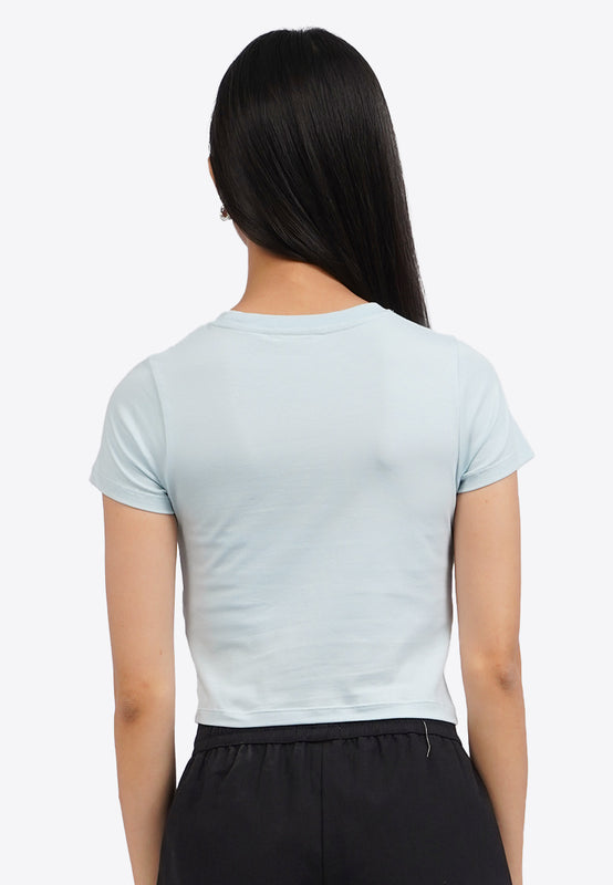 Round Hem Fitted Graphic Tee