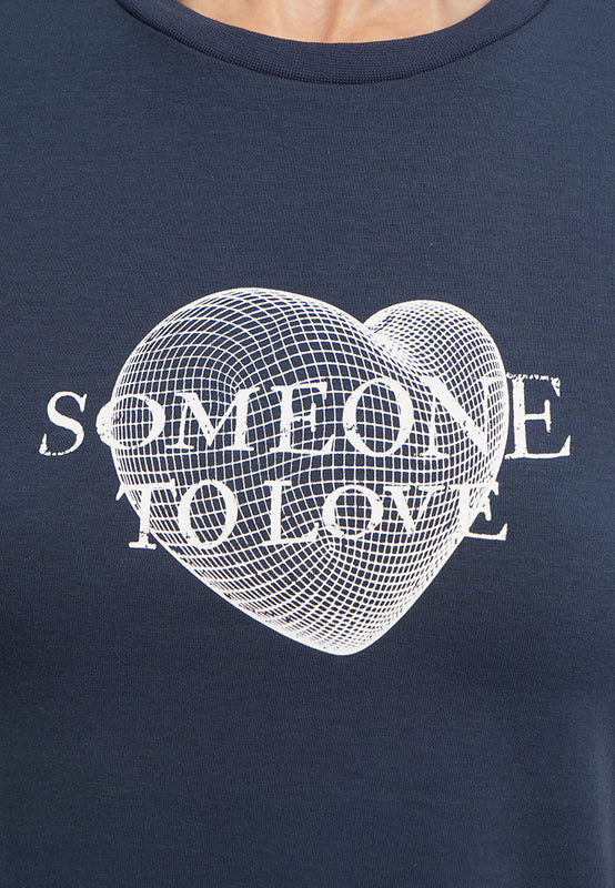 Round Hem Fitted Graphic Tee