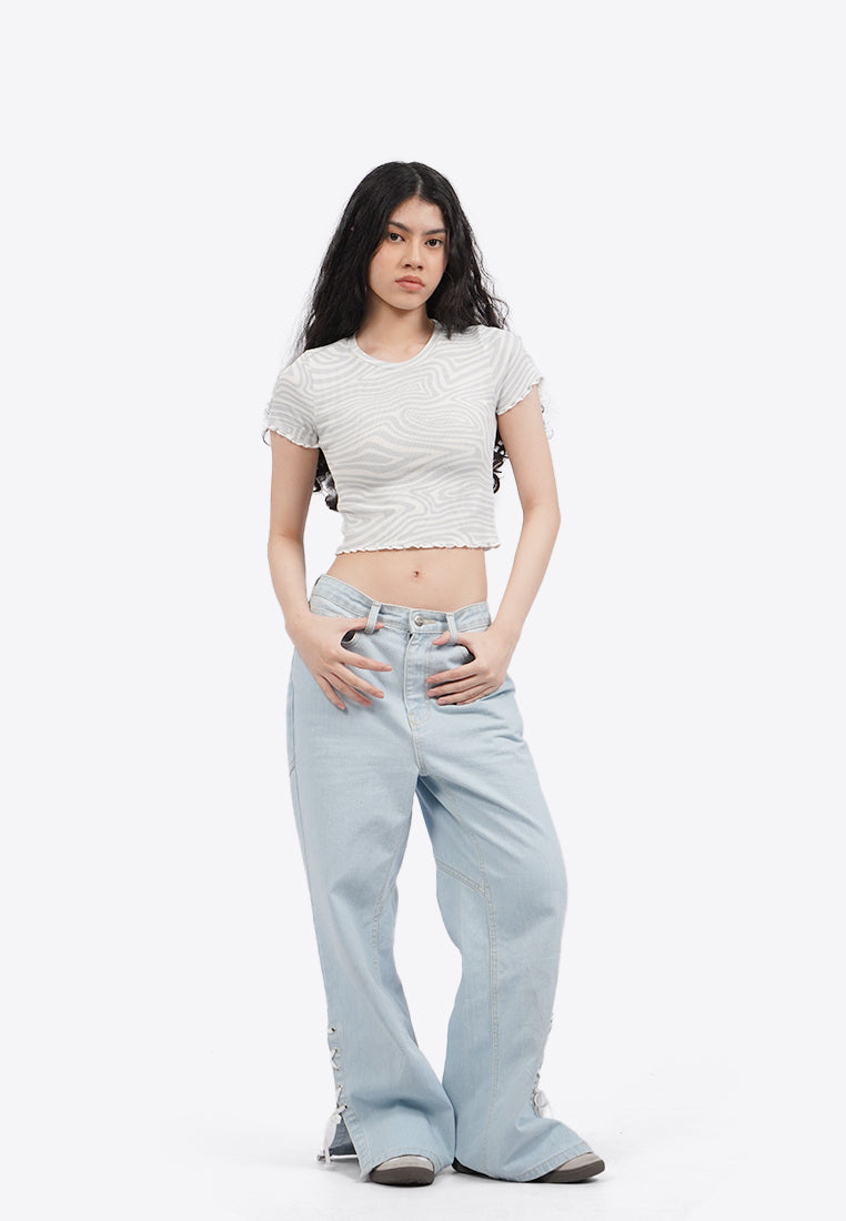 Printed Short Sleeve Top