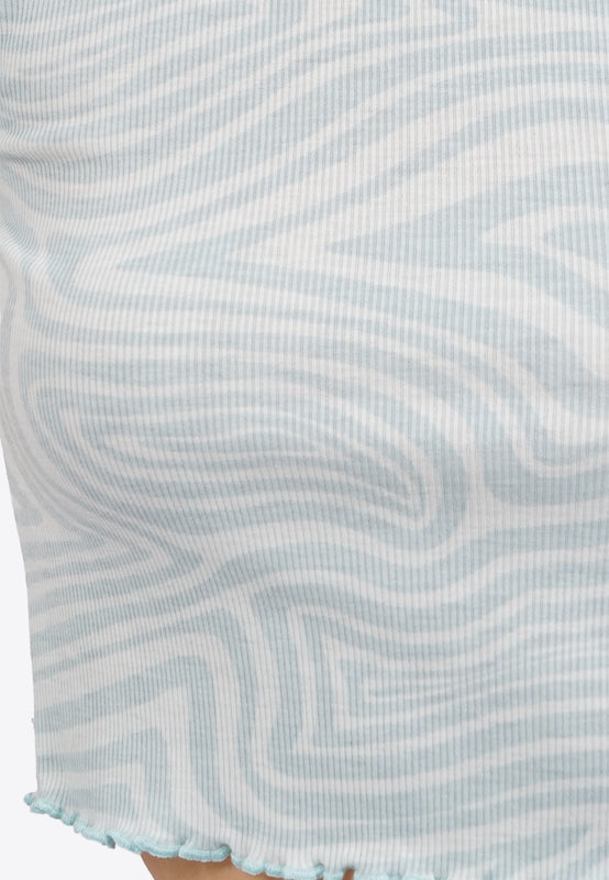 Printed Short Sleeve Top