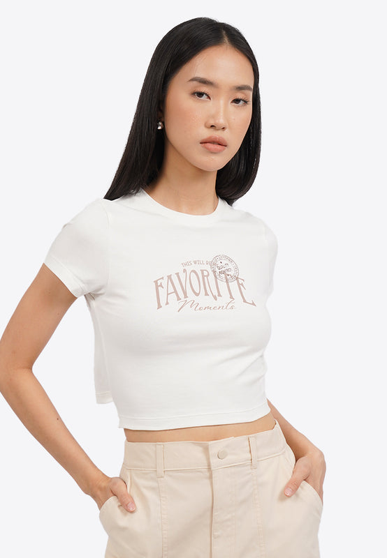 Back Tie Short Sleeve Graphic T-Shirt