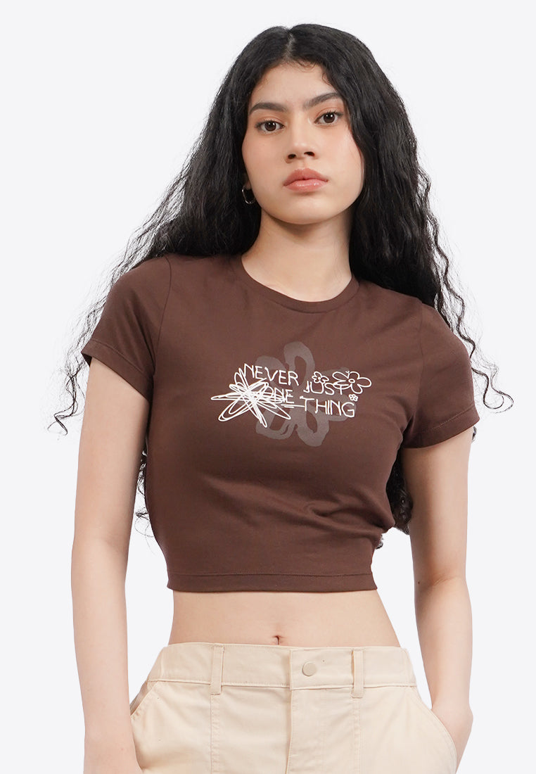 Back Tie Short Sleeve Graphic T-Shirt