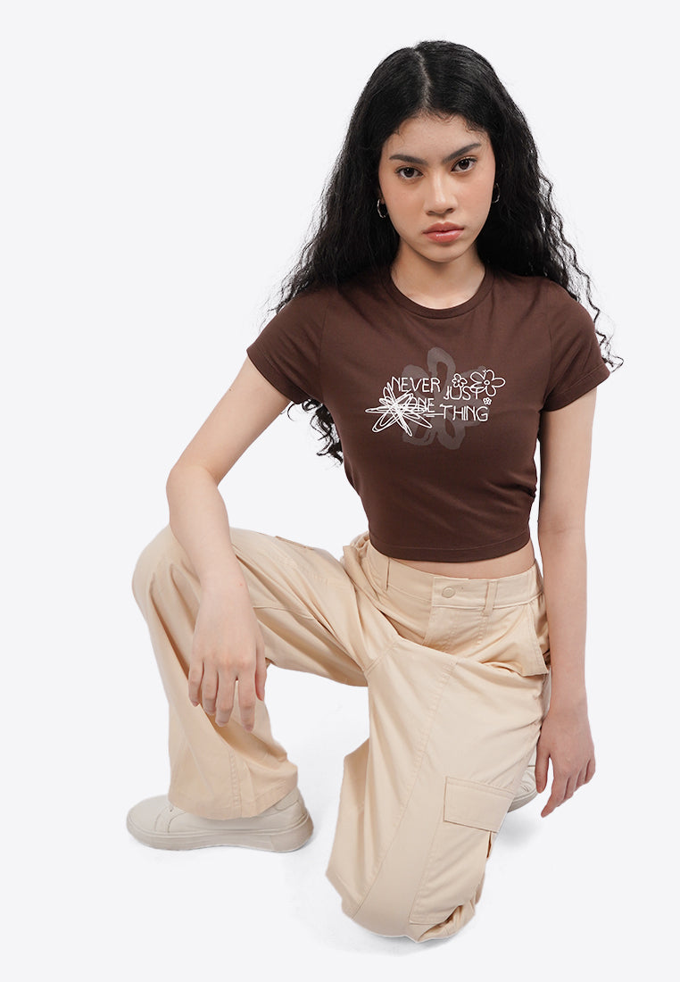 Back Tie Short Sleeve Graphic T-Shirt