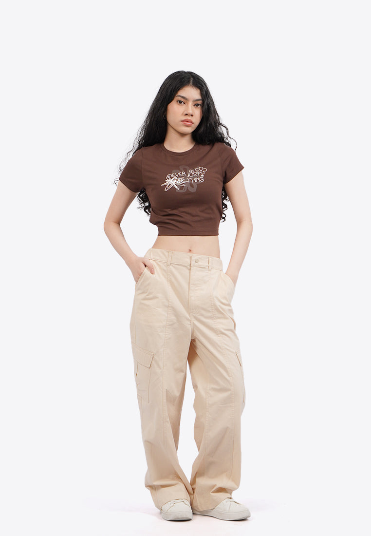 Back Tie Short Sleeve Graphic T-Shirt