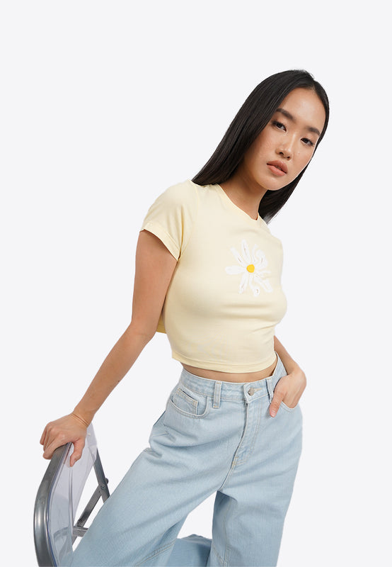 Back Tie Short Sleeve Graphic T-Shirt