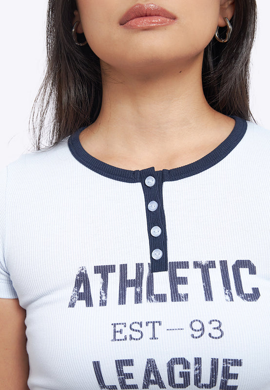 Contrast Details Fitted Crop Top