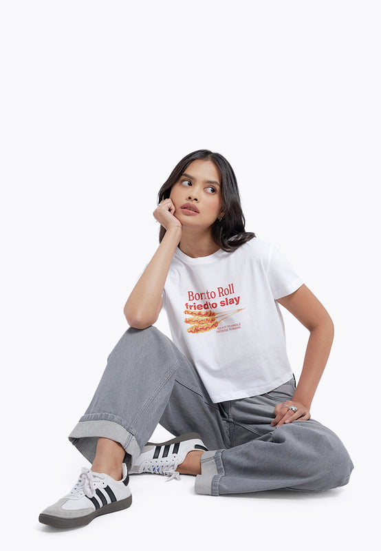 Short Sleeve Graphic Crop T-Shirt