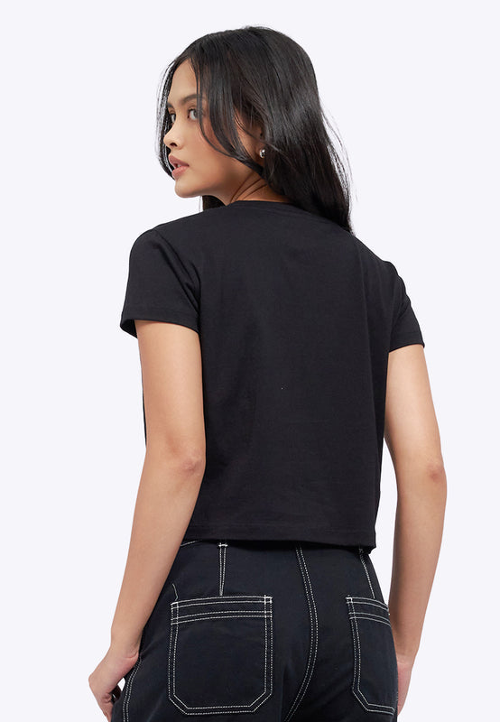 Short Sleeve Graphic Crop T-Shirt