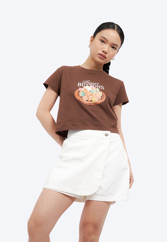 Short Sleeve Graphic Crop T-Shirt