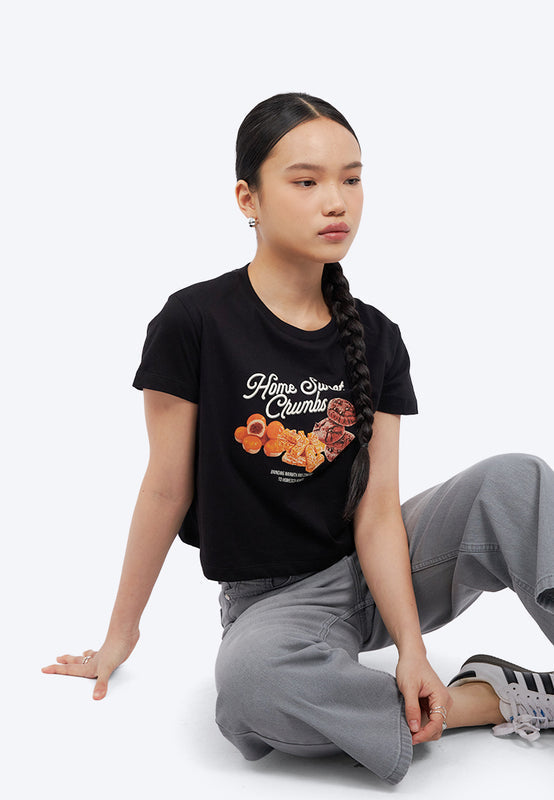 Short Sleeve Graphic Crop T-Shirt