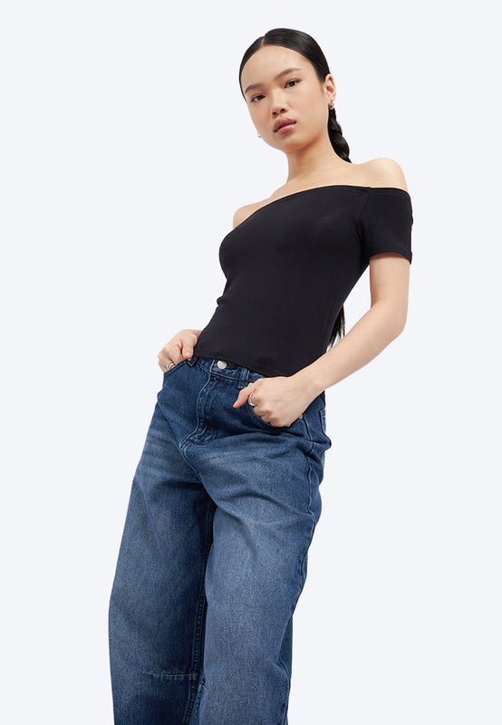 Off Shoulder Short Sleeve Top