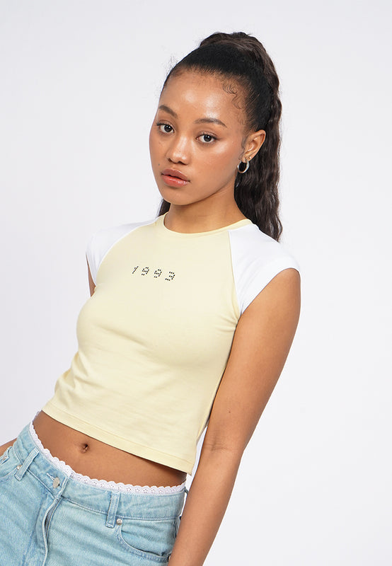 Contrast Raglan Sleeveless Top