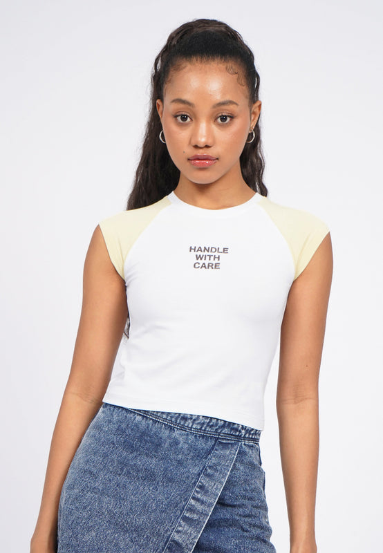 Contrast Raglan Sleeveless Top