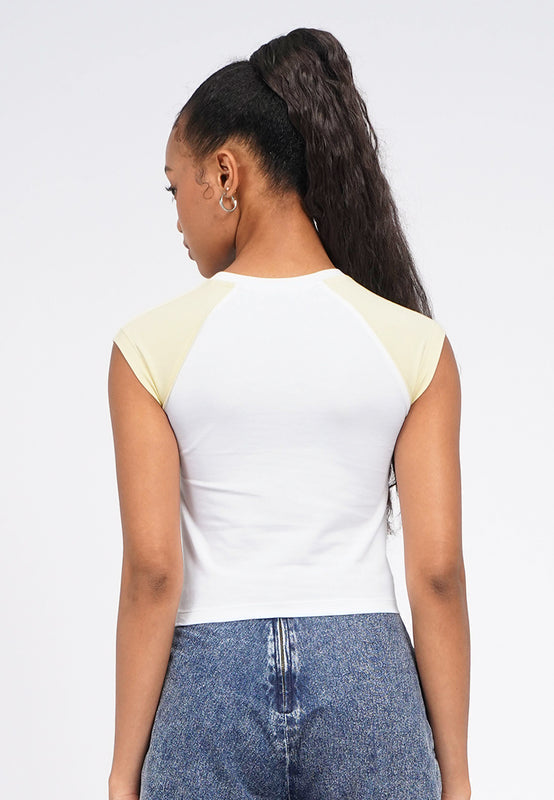 Contrast Raglan Sleeveless Top