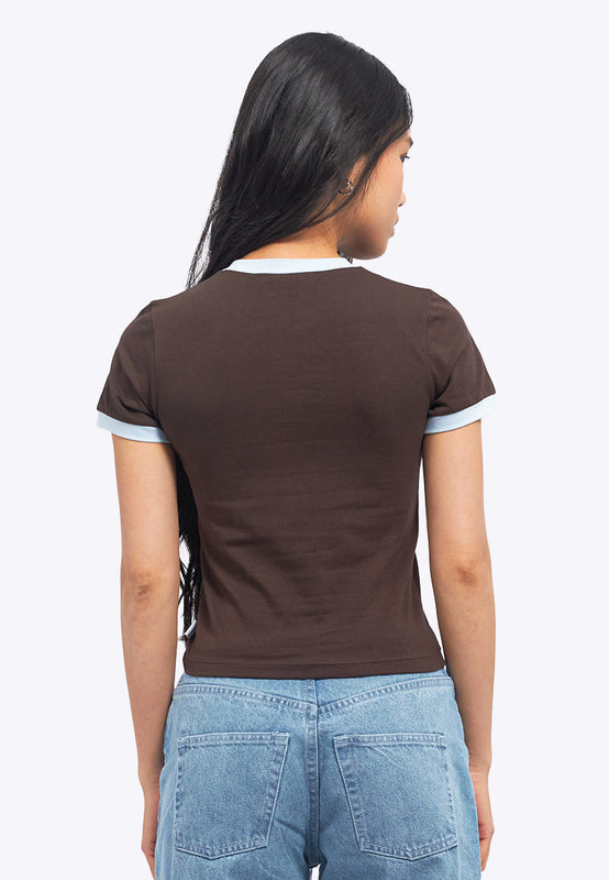 Contrast Rib Graphic T-Shirt