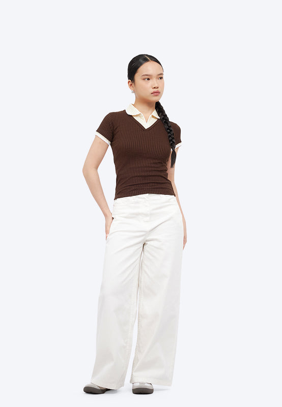 Double Layer Polo Top