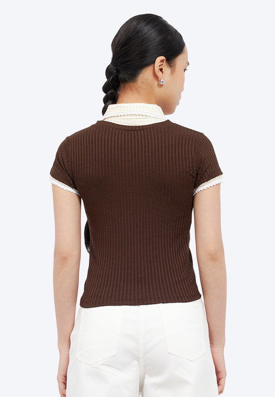 Double Layer Polo Top