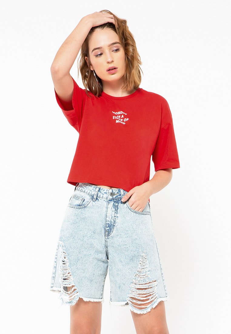 Printed Crop -Shirt