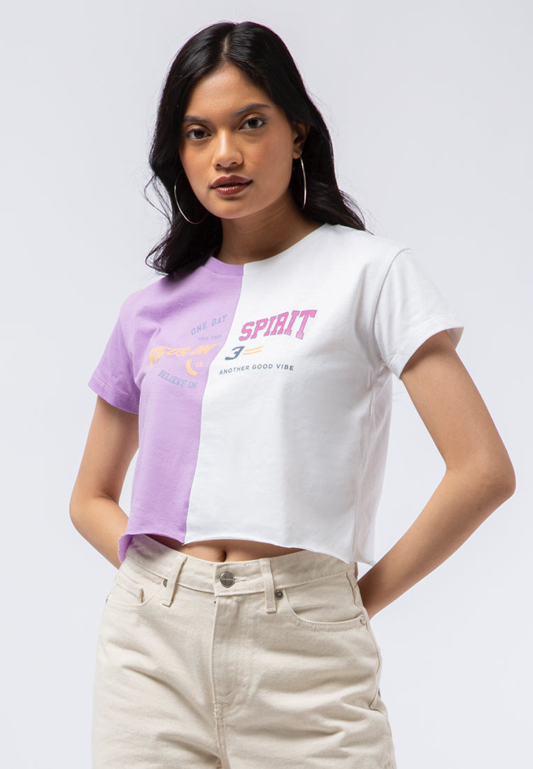 Colorblock Crop T-shirt