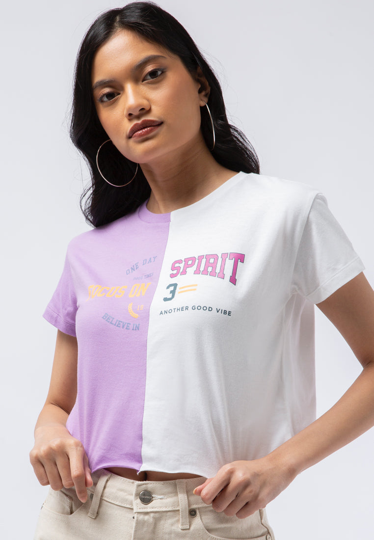 Colorblock Crop T-shirt
