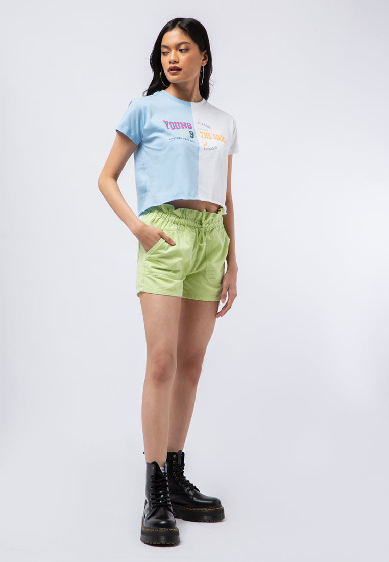 Colorblock Crop T-shirt