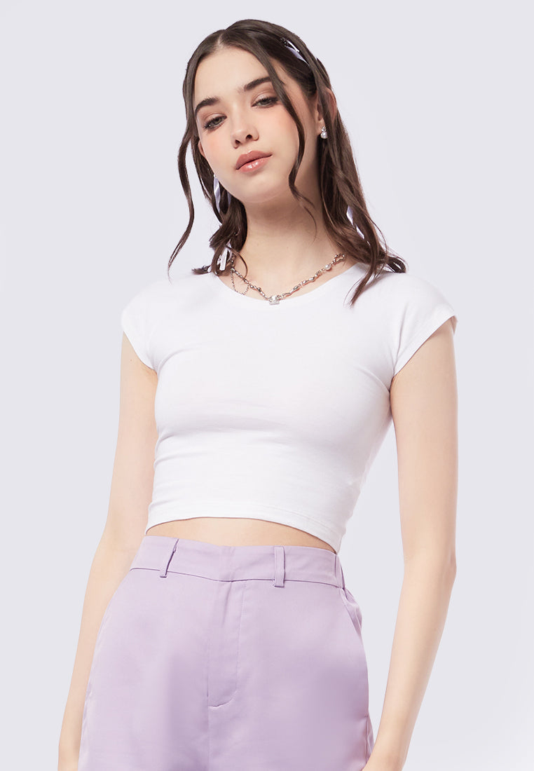 Fitted Short Sleeve Crop T-Shirt