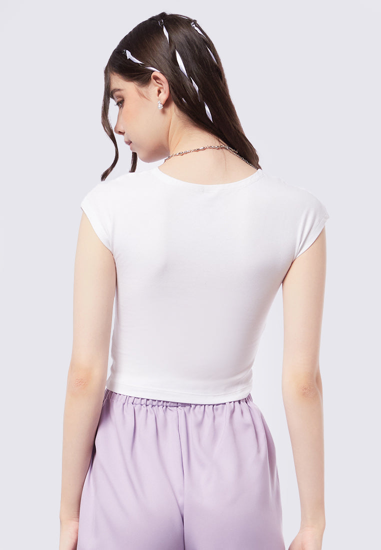 Fitted Short Sleeve Crop T-Shirt