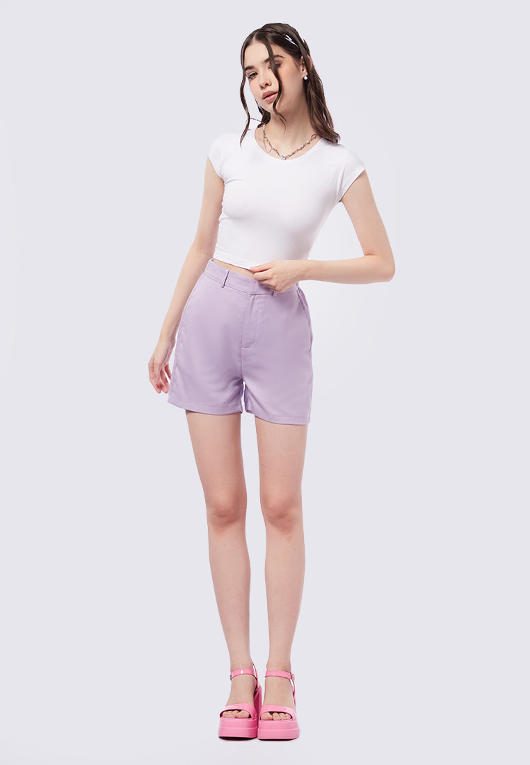 Fitted Short Sleeve Crop T-Shirt