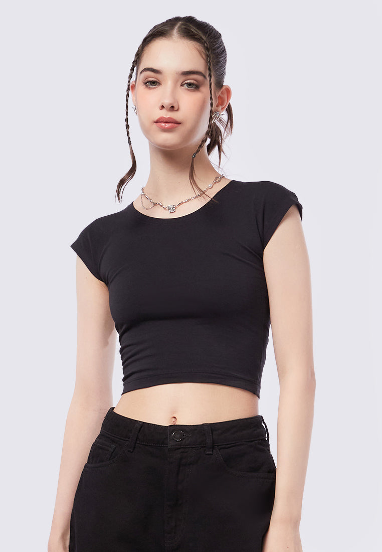 Fitted Short Sleeve Crop T-Shirt