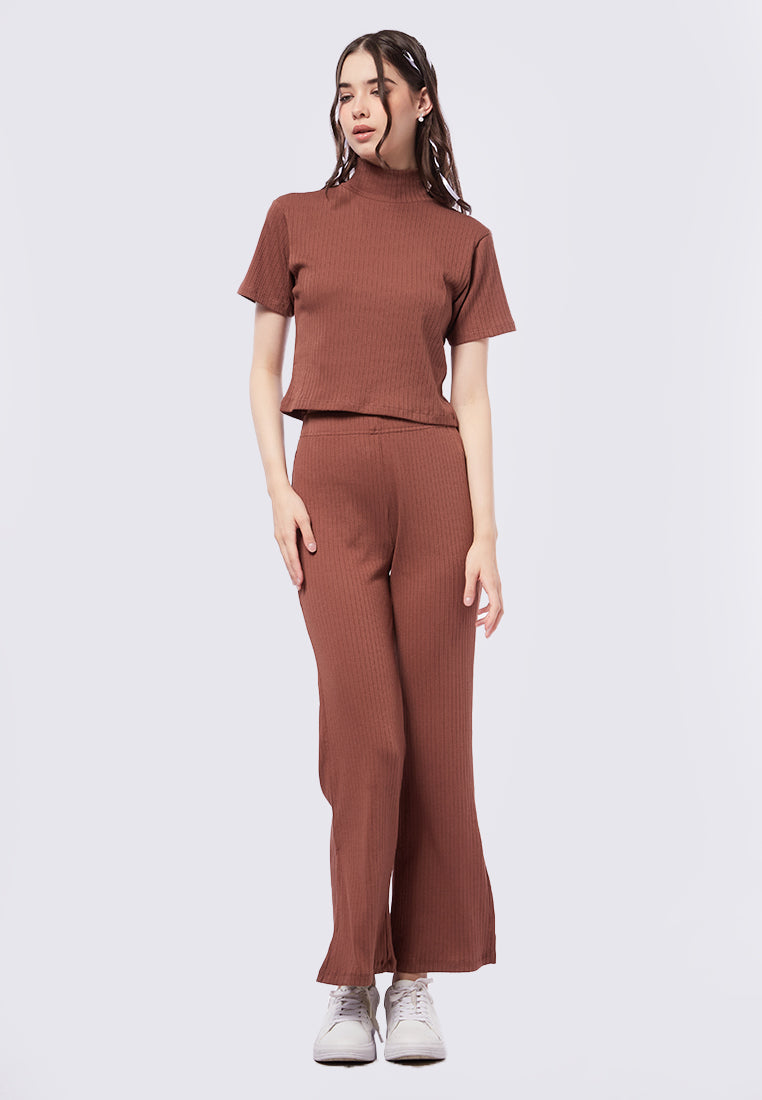 High Neck Short Sleeve Top